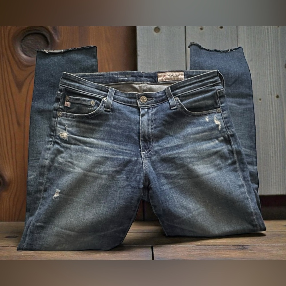 AG Adriano Goldschmied | The Prima Crop | “Cigarette Crop” Blue Jeans | Size 28R